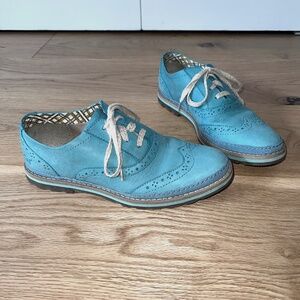 Caterpillar (CAT) teal green/blue Oxford shoes, Size 7.5 women